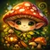 A vibrant, colorful cartoon owl with large eyes and expressive feathers, ideal for a profile picture.